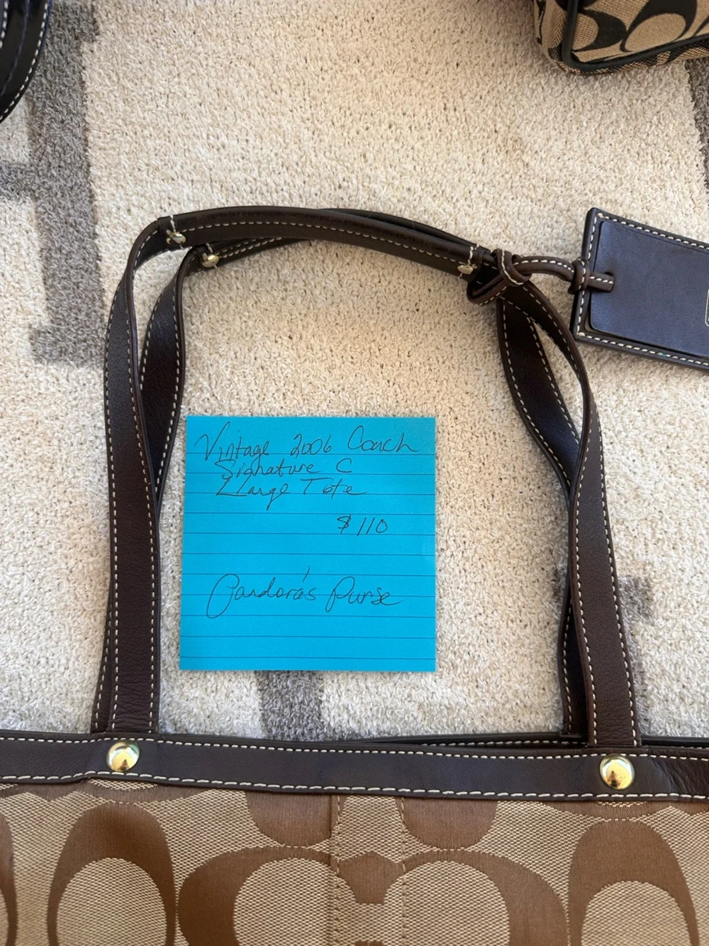 Coach Signature Canvas Tote in Brown and Tan 2006
